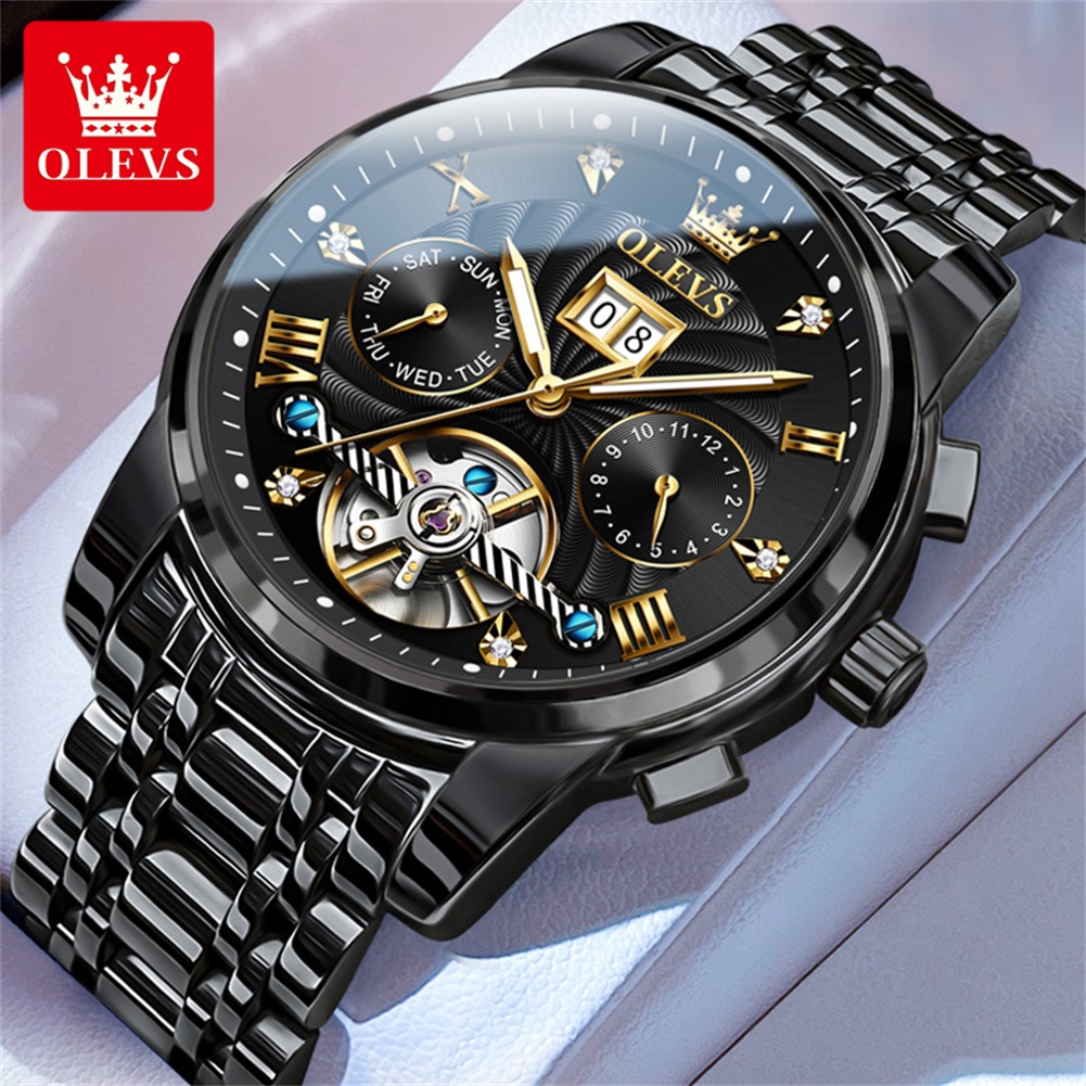 Rolex Watch Datejust - OLEVS Orologi da uomo classici Tourbillon