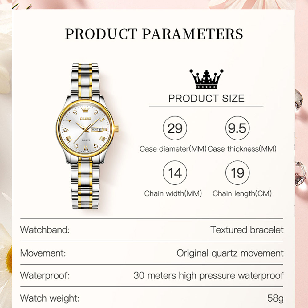 OLEVS 5563 New Fashion Women o - Stainless Bracelet Diver recensione e prezzo