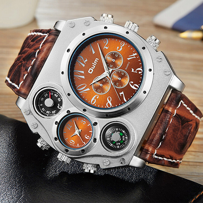 Nuovo modello OULM Orologio da - Leather Watch Band Men recensione e prezzo